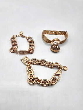 Rose Gold Tone Bracelet Watch Lot Bronzallure RJ Graziano Anne Klein